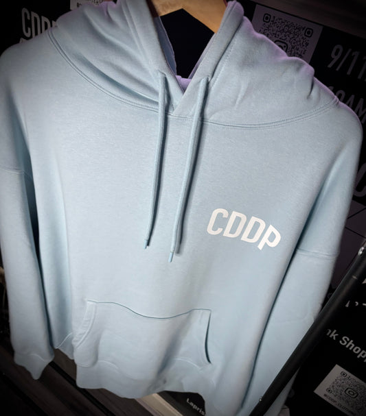 Light blue pump cover hoodie