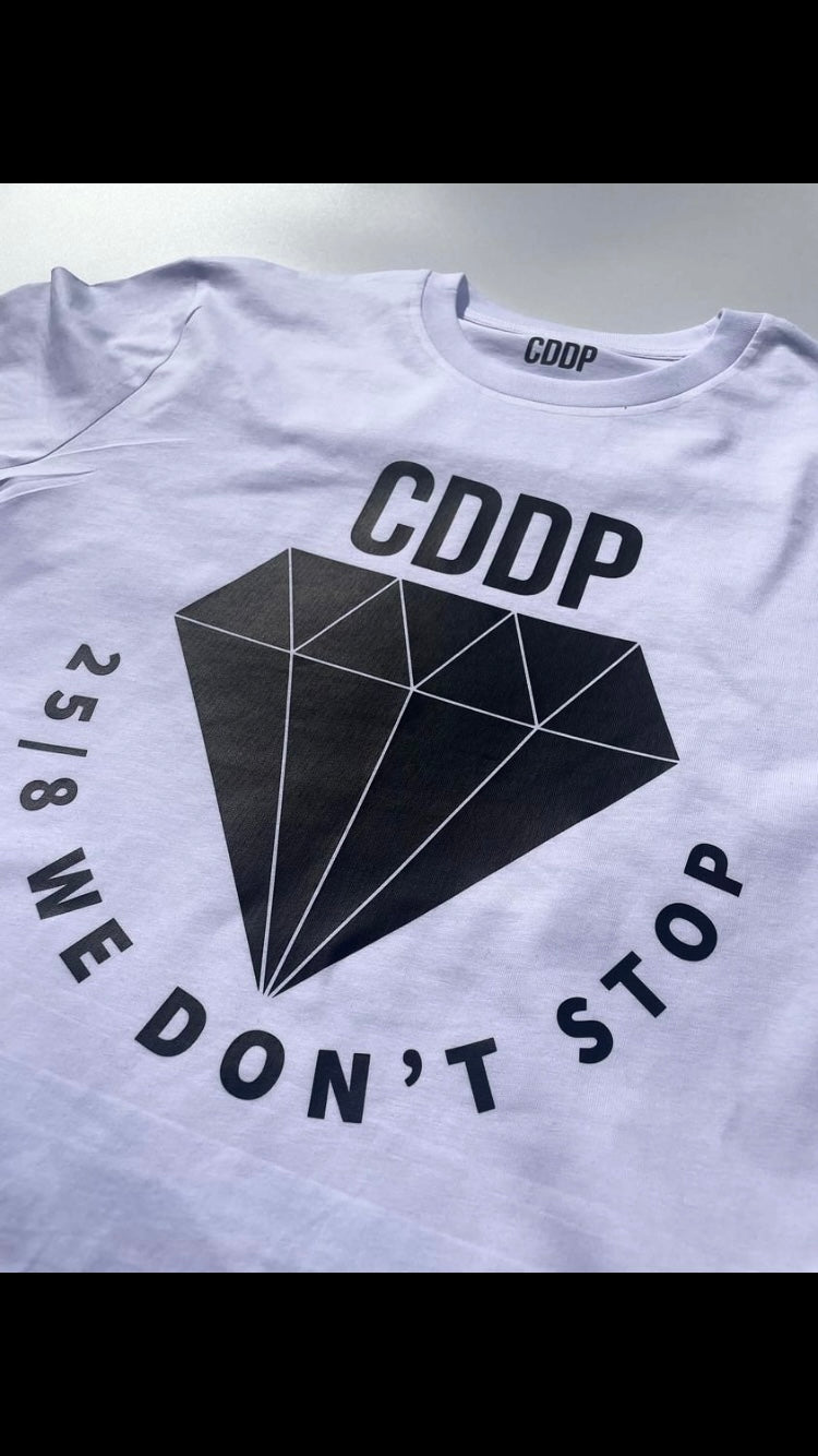 CDDP Logo printed white T-shirts